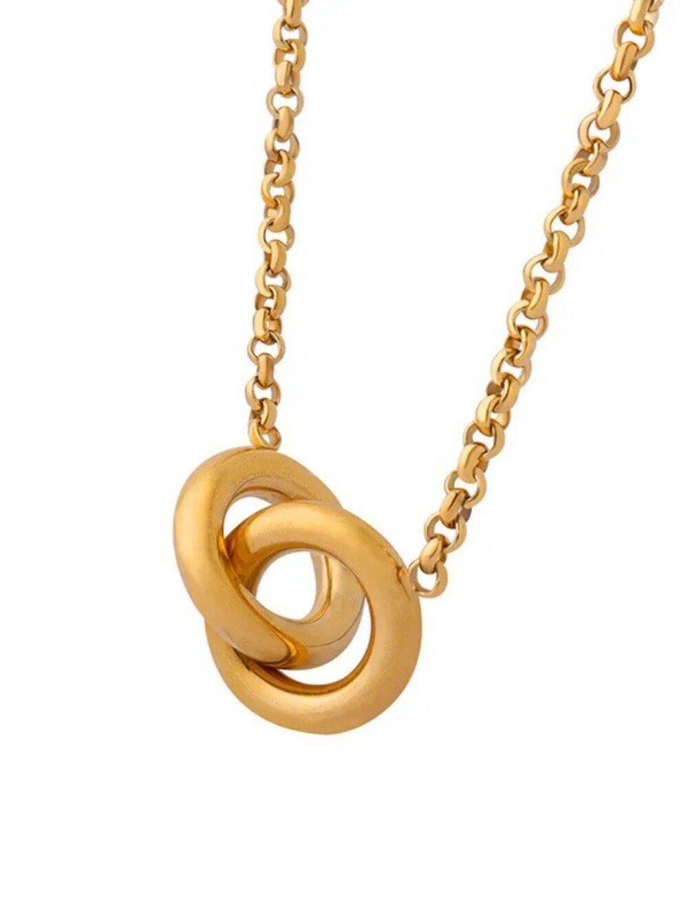 Trendy 18K Gold Plated Endless Love Pendant Necklace
